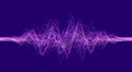 Vector sound wave. Abstract music pulse background. Vector illustration. Sound wave voice ai