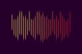 Vector sound wave. Abstract technology background. sound wave purple orange for flyer design. Stock image Royalty Free Stock Photo