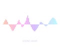 Vector Sound Wave. Colorful sound waves for party, DJ, pub, clubs, discos. Audio equalizer technology. Vector Royalty Free Stock Photo