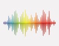 Vector Sound Wave. Colorful sound waves for party, DJ, pub, clubs, discos. Audio equalizer technology. Vector Royalty Free Stock Photo