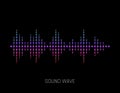 Vector Sound Wave. Colorful sound waves for party, DJ, pub, clubs, discos. Audio equalizer technology. Vector