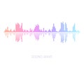 Vector Sound Wave. Colorful sound waves for party, DJ, pub, clubs, discos. Audio equalizer technology. Vector Royalty Free Stock Photo