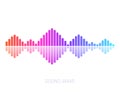 Vector Sound Wave. Colorful sound waves for party, DJ, pub, clubs, discos. Audio equalizer technology. Vector Royalty Free Stock Photo