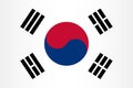 Vector South Korean flag background Royalty Free Stock Photo