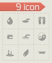 Vector spa icon set