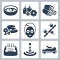 Vector spa icons set