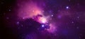 Vector space galaxy realistic illustration. Colorful nebula background Royalty Free Stock Photo