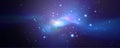 Vector space galaxy realistic illustration. Colorful nebula background Royalty Free Stock Photo
