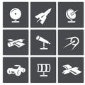 Vector Space Icons set Royalty Free Stock Photo