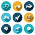 Vector Space Icons set Royalty Free Stock Photo