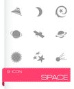 Vector space icons set Royalty Free Stock Photo