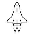 Vector Space Shuttle Outline Icon Design Royalty Free Stock Photo