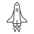 Vector Space Shuttle Outline Icon Design Royalty Free Stock Photo