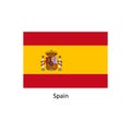 Vector Spain flag, Spain flag illustration, Spain flag picture