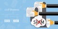 Vector spamming web icon. Royalty Free Stock Photo