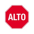 Vector Spanish Alto Stop Sign