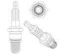 Vector spark plug concept