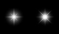 Vector sparkle lights Stars set. Glowing light effect star bursts