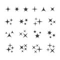 Vector sparkles icon set. Star element