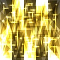 Vector sparkling pattern of light gold fragments and triangles