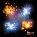 Vector Sparks Royalty Free Stock Photo