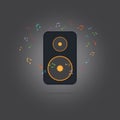 Vector of speaker music icon design