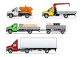 Vector spec trucks set isolated on white Royalty Free Stock Photo