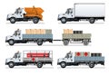 Vector spec trucks set template isolated on white Royalty Free Stock Photo