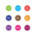 Vector special offer labels set. Sale Christmas label discount collection. Royalty Free Stock Photo