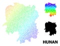 Vector Spectral Dot Map of Hunan Province