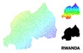 Vector Spectral Dotted Map of Rwanda