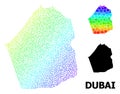 Vector Spectral Pixelated Map of Dubai Emirate