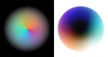 Vector spectrum circle with transparent intersecting layers