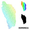 Vector Spectrum Dot Map of Dominica Island