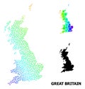 Vector Spectrum Dot Map of Great Britain