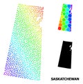 Vector Spectrum Dot Map of Saskatchewan Province