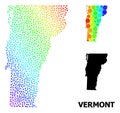 Vector Spectrum Dot Map of Vermont State