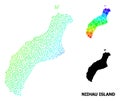 Vector Spectrum Dotted Map of Niihau Island