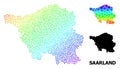 Vector Spectrum Dotted Map of Saarland State