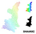 Vector Spectrum Gradient Dot Map of Shaanxi Province