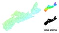 Vector Spectrum Gradient Pixel Map of Nova Scotia Province