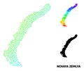 Vector Spectrum Gradient Pixel Map of Novaya Zemlya Islands