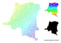 Vector Spectrum Pixel Map of Democratic Republic of the Congo