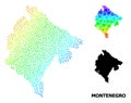Vector Spectrum Pixel Map of Montenegro