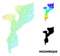 Vector Spectrum Pixel Map of Mozambique