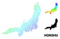 Vector Spectrum Pixelated Map of Honshu Island