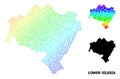 Vector Spectrum Pixelated Map of Lower Silesia Province