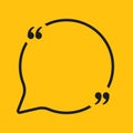 Speech Bubble Circle. Empty Quote Bracket. Royalty Free Stock Photo