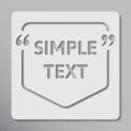 Vector Speech Bubble Quote Text. Bracket.