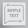 Vector Speech Bubble Quote Text. Bracket. Quote.